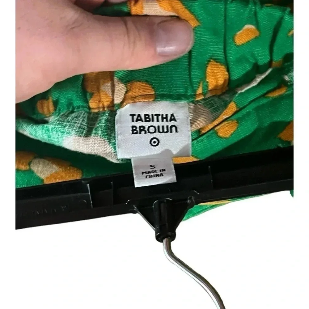 1847. TABITHA‎ BROWN X TARGET LEOPARD PRINT SHORTS LIME GREEN/ORANGE IN COLOR SM